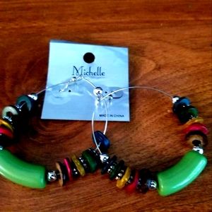 Beaded colorful earrings
